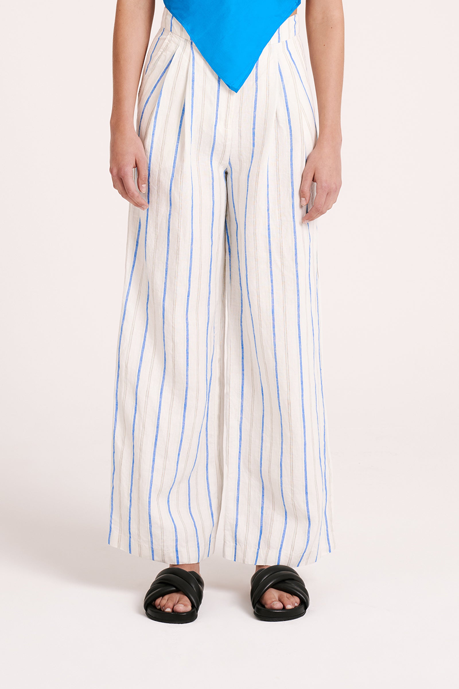 Yin Tailored Pant Azure Stripe 