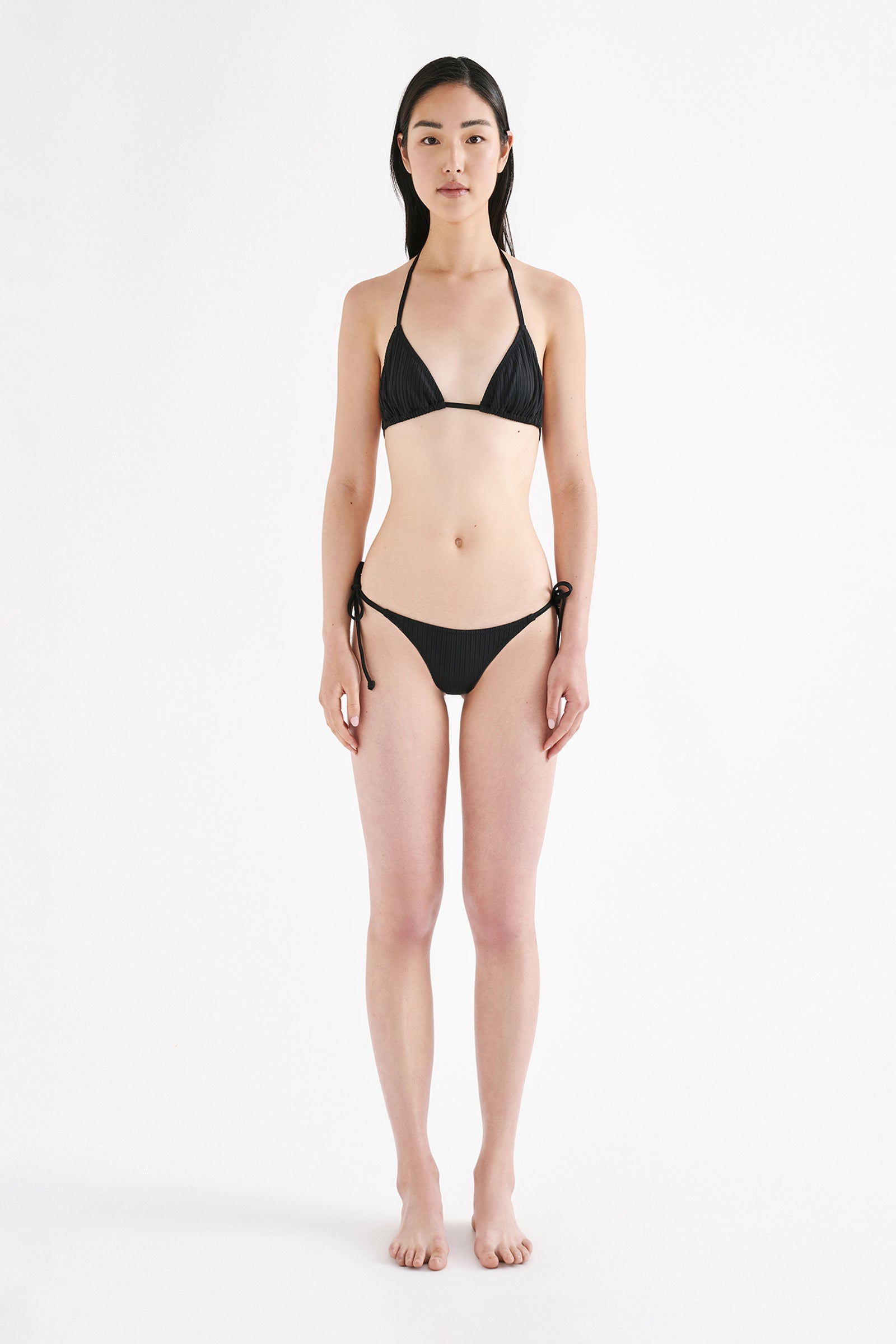Rib Triangle Top Black 