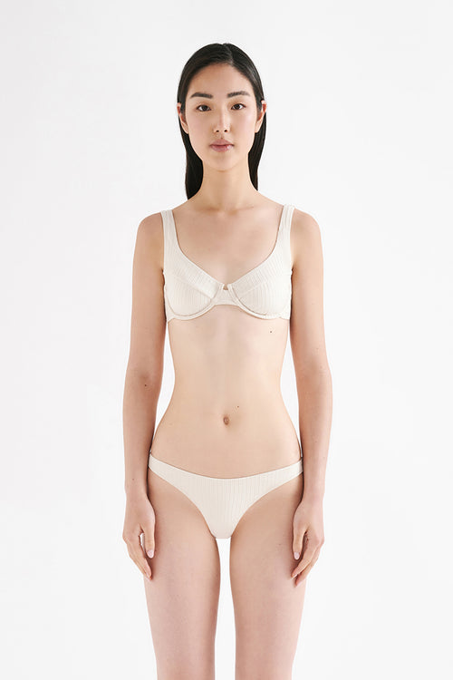 RIB THICK STRAP BRALETTE