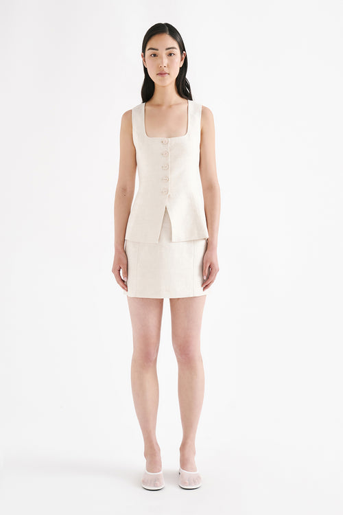 CLIO LINEN MINI SKIRT