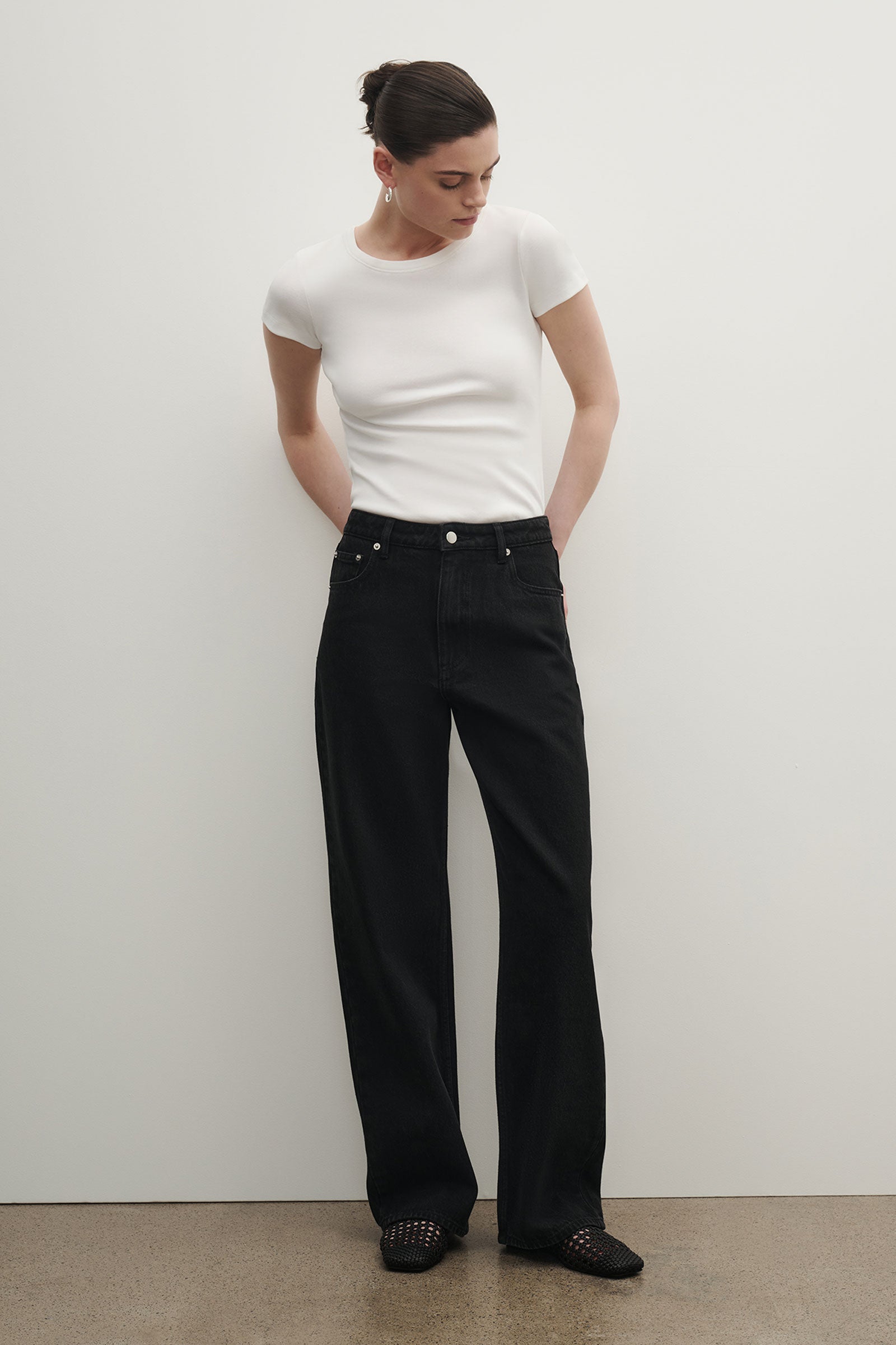 Organic Relaxed Leg Jean Vintage Black 