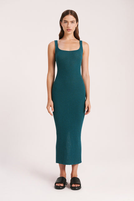 DUNE KNIT DRESS-Topaz