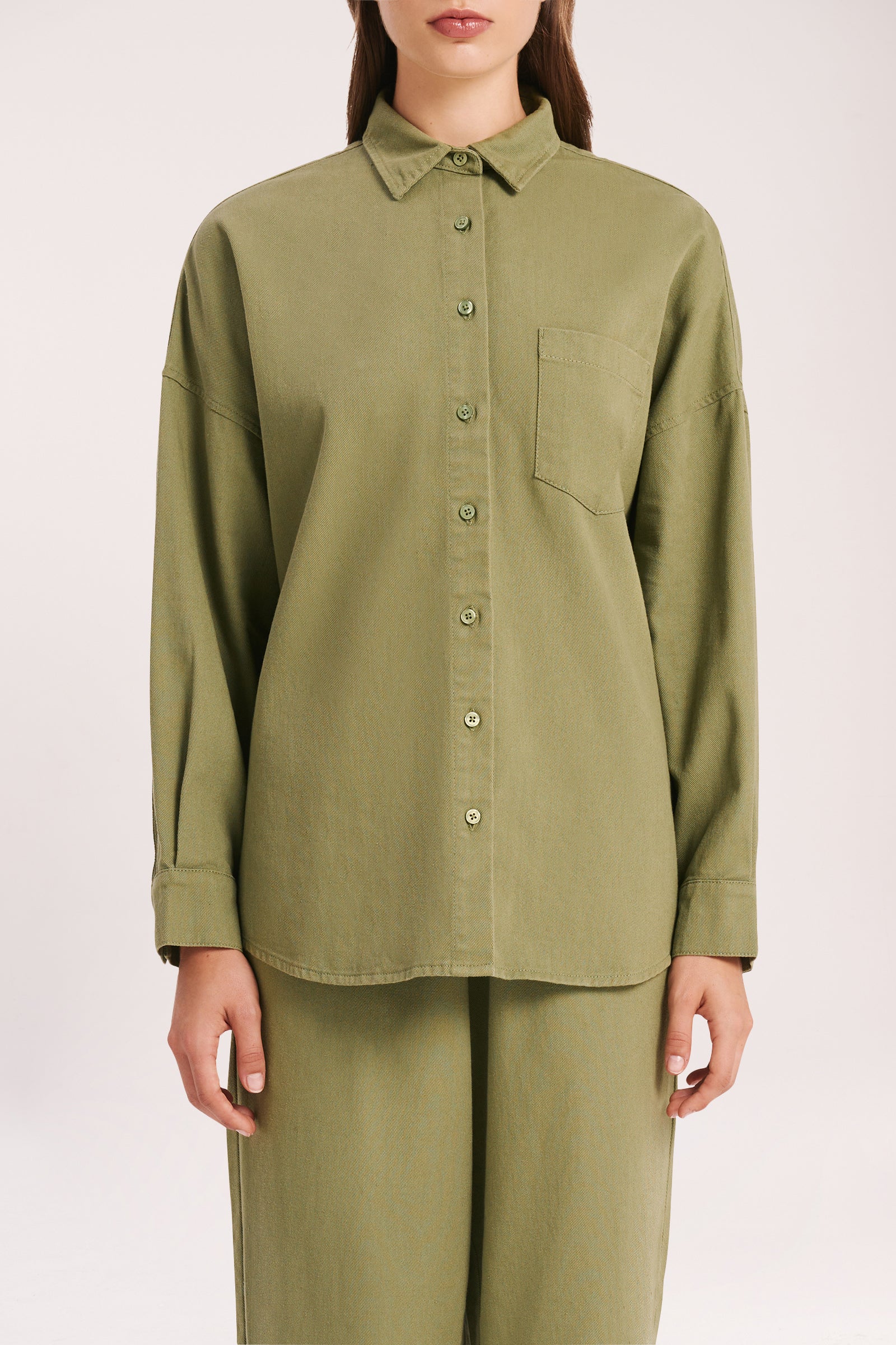 Nude Lucy Brookes Shirt In a Sage Green Colour 