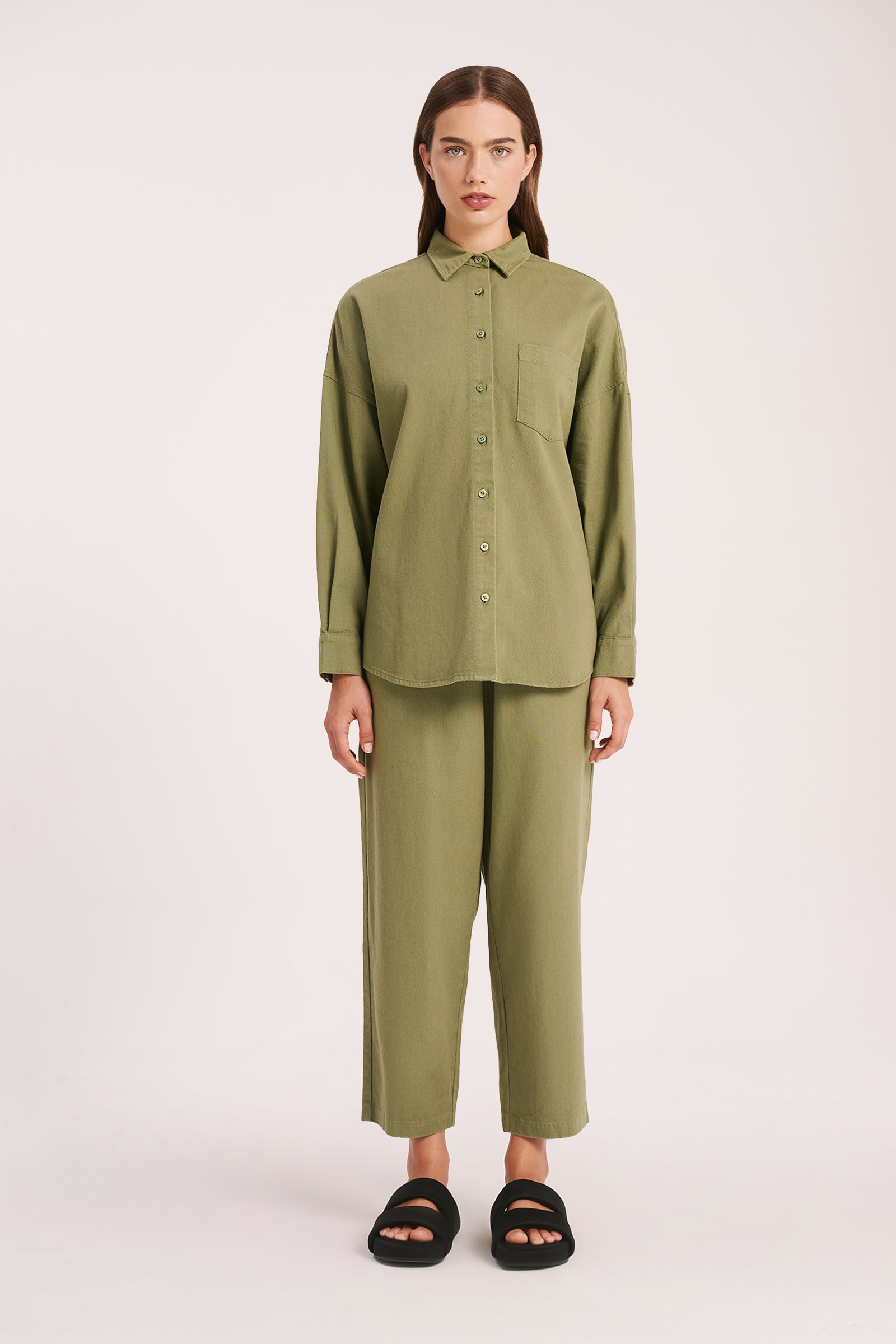 Nude Lucy Brookes Shirt In a Sage Green Colour 