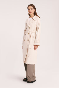 Nude Lucy Odyssey Trench Coat Coat in White Cloud