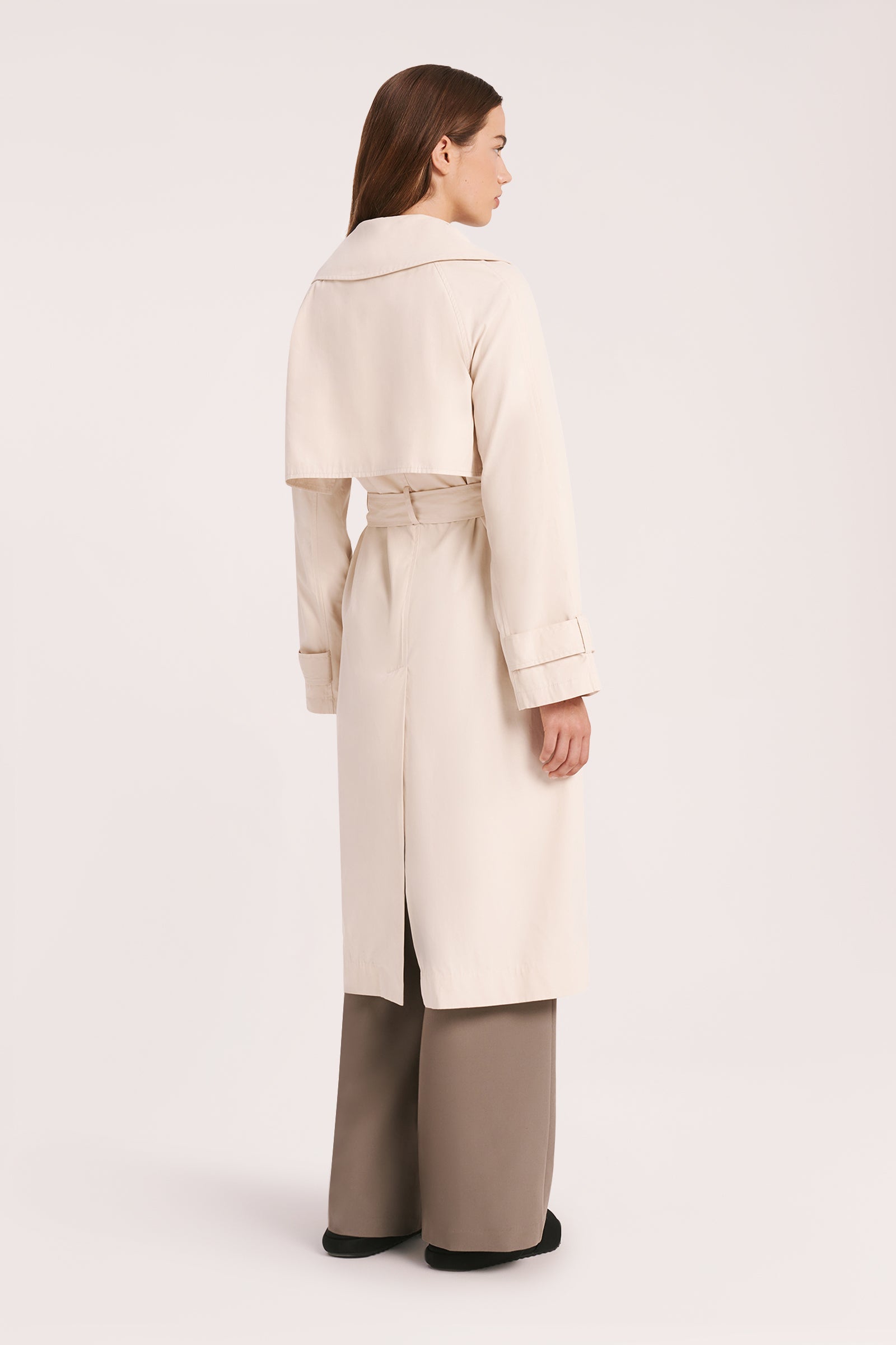 Nude Lucy Odyssey Trench Coat Coat in White Cloud