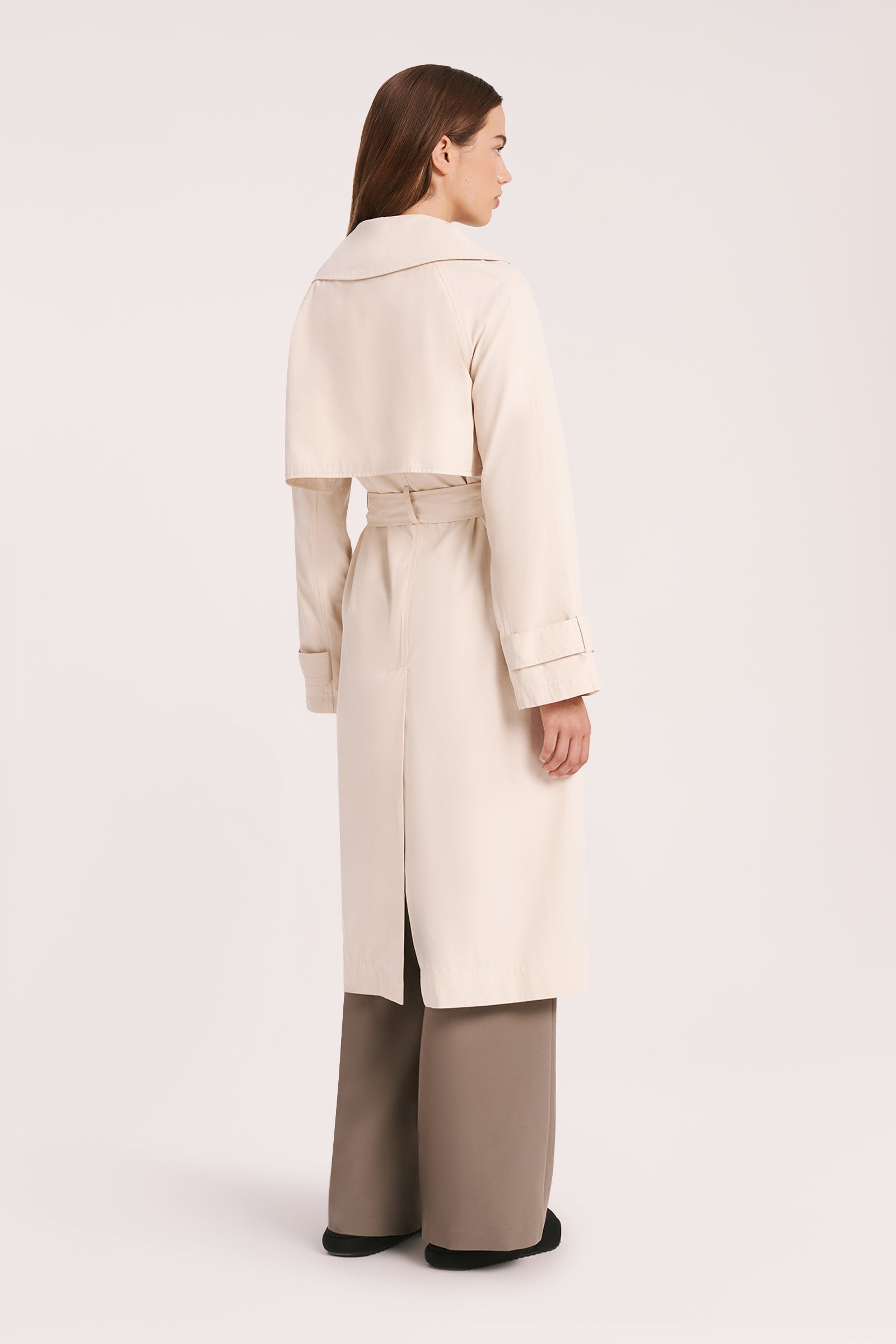 Nude Lucy Odyssey Trench Coat Coat In White Cloud 