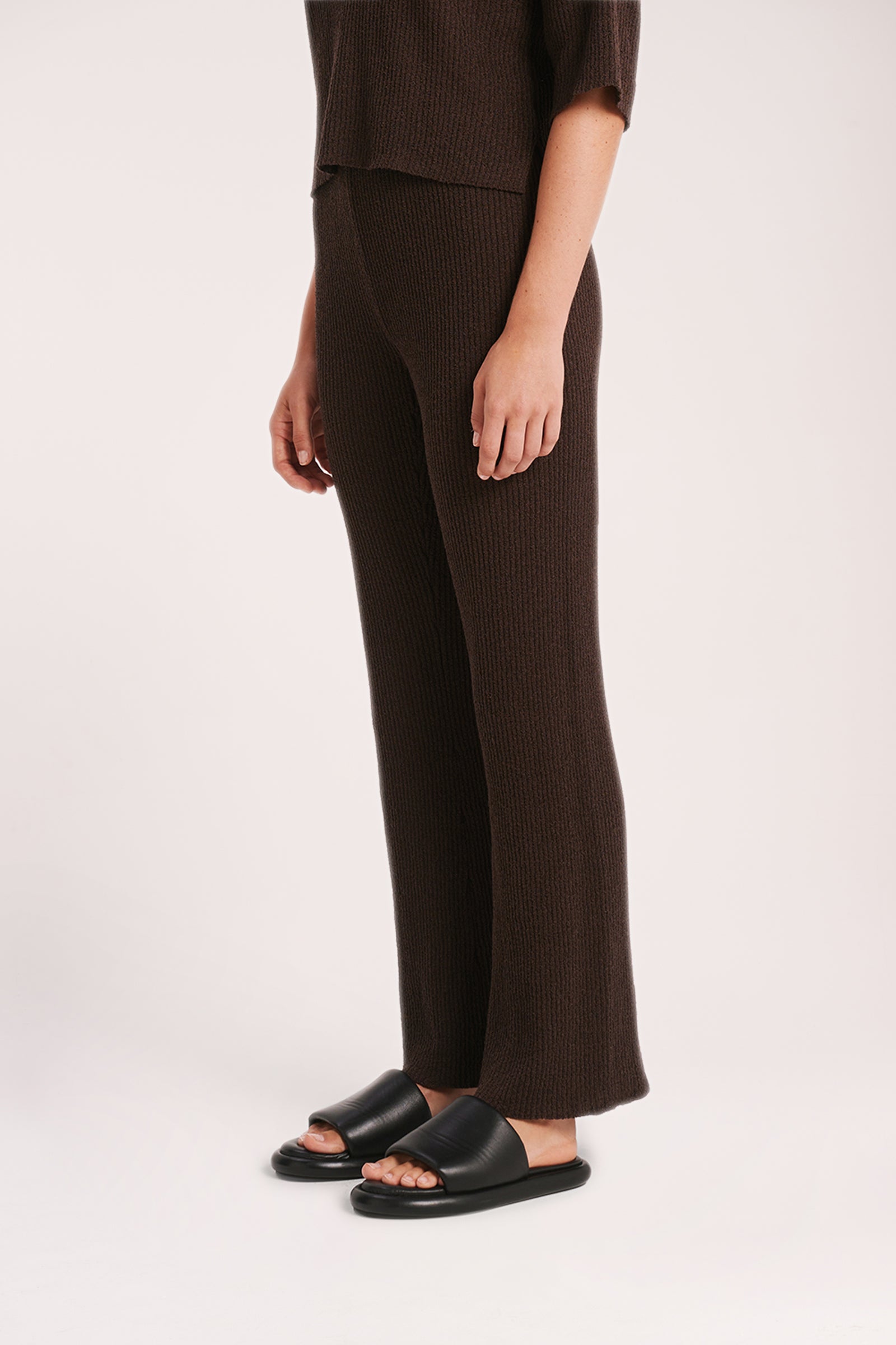 Nude Lucy Dune Knit Pant In A Brown Cinder Colour 
