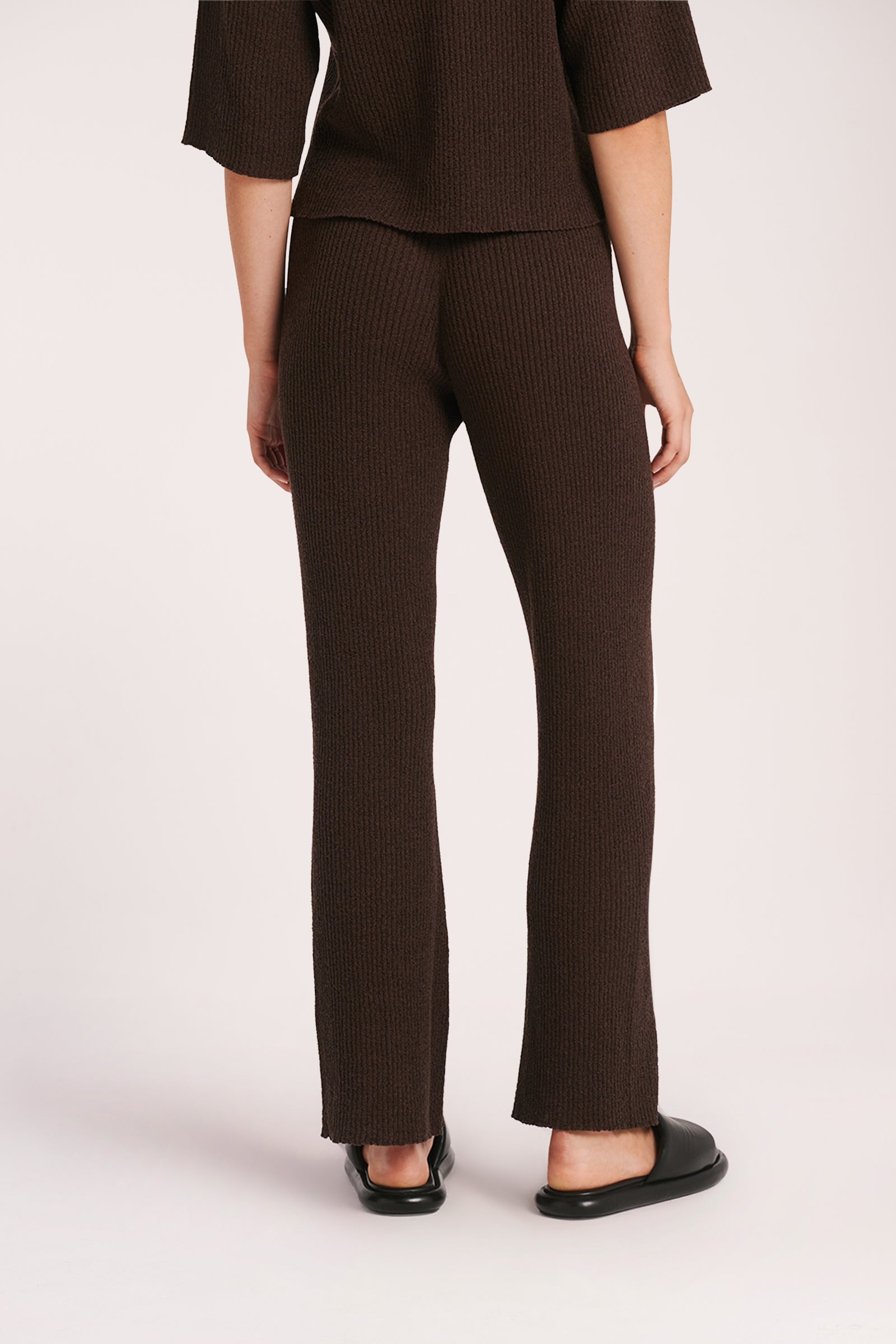 Nude Lucy Dune Knit Pant In A Brown Cinder Colour