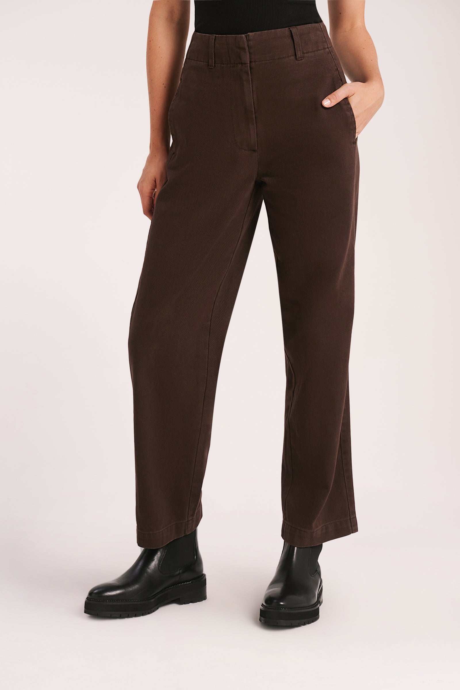 Nude Lucy Neptune Pant In A Brown Cinder Colour 