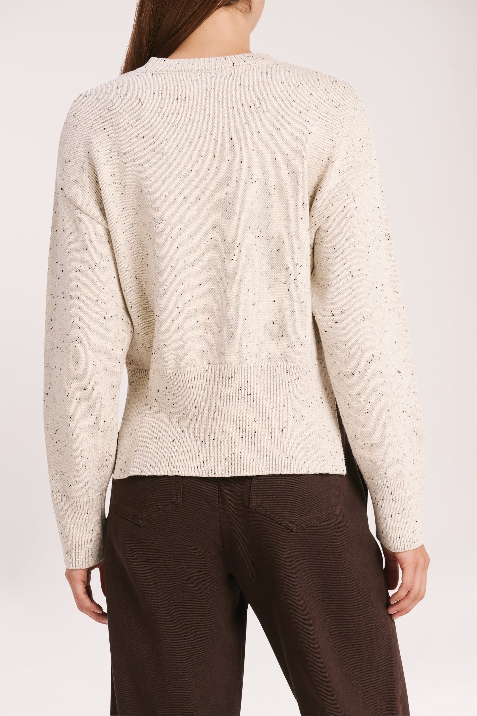 Nude Lucy Umi Speckle Knit In White Cloud 