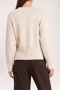 Nude Lucy Umi Speckle Knit in White Cloud