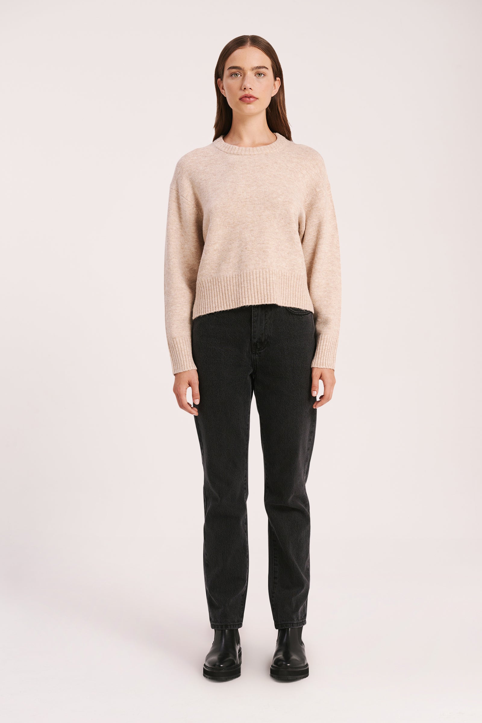 Nude Lucy Finley Knit In A Light Beige Oat 