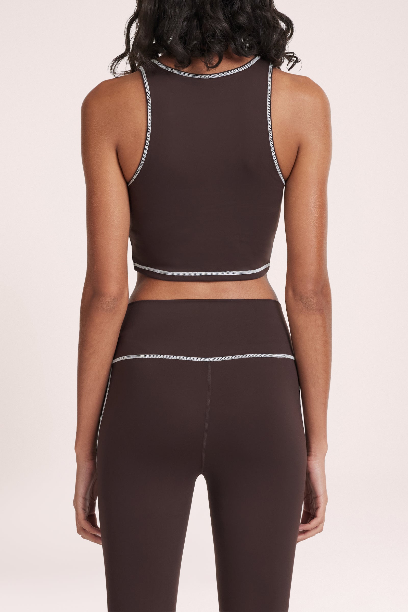 Nude Active High Neck Top Raisin 