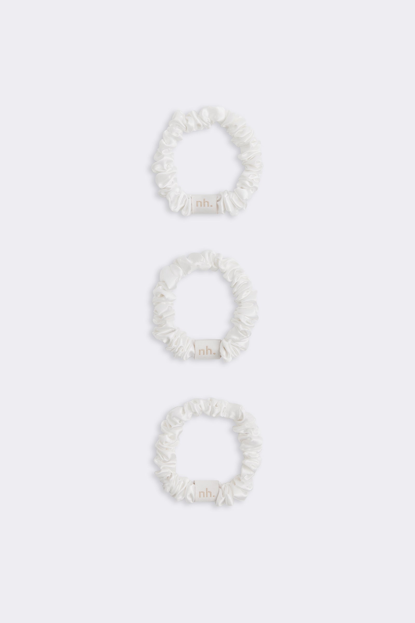 Silk Scrunchies Set Of 3 Milk 