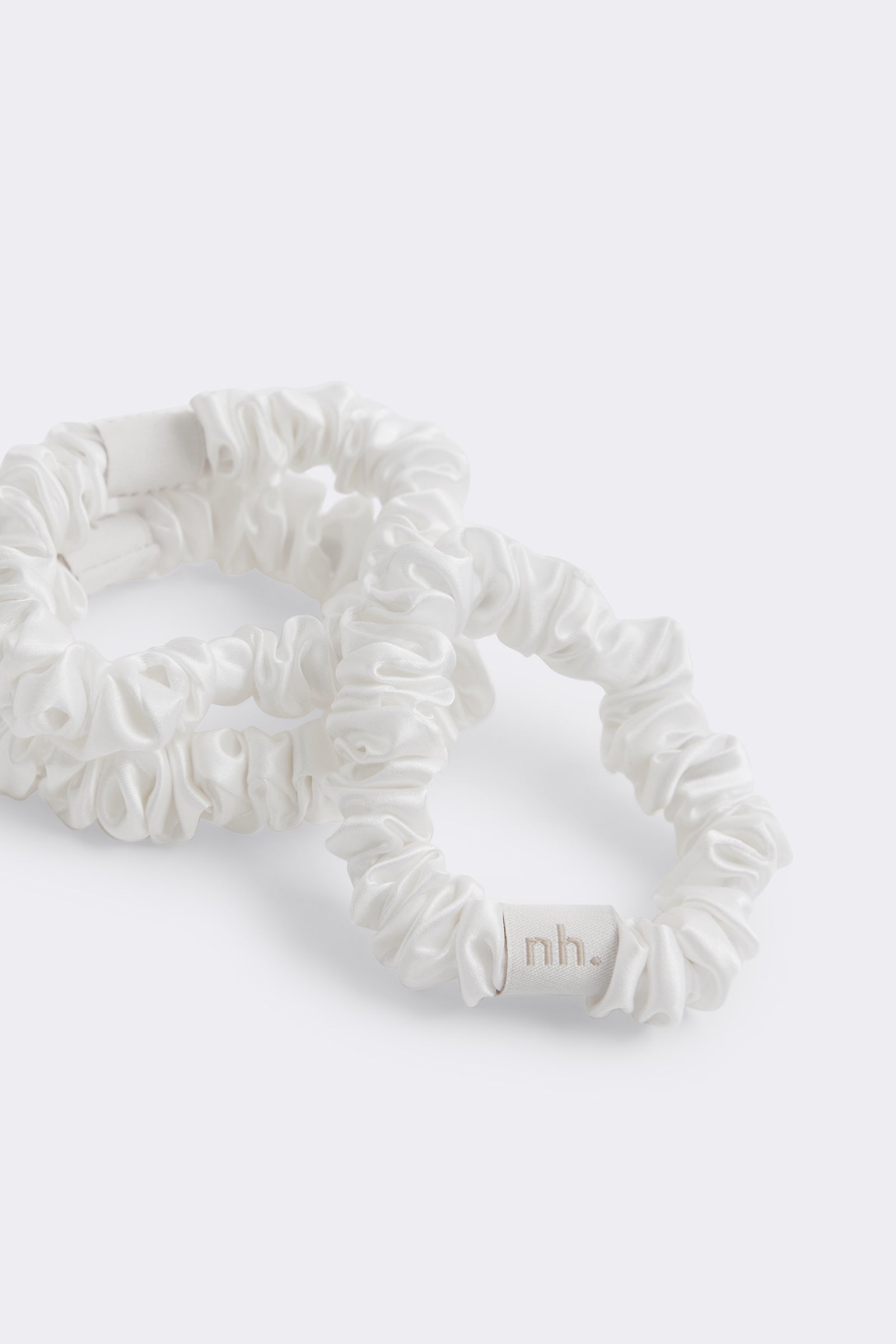 Silk Scrunchies Set Of 3 Milk 