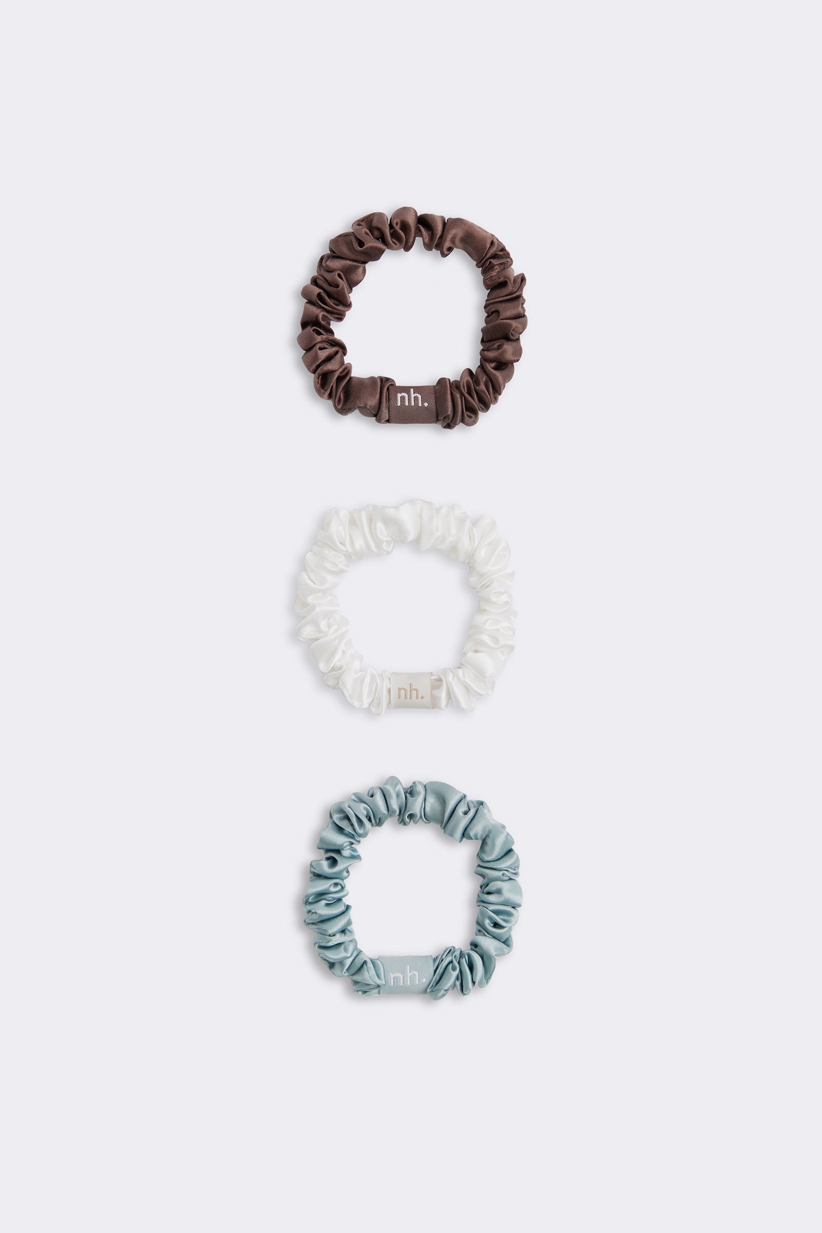 Silk Scrunchies Set Of 3 Multi 
