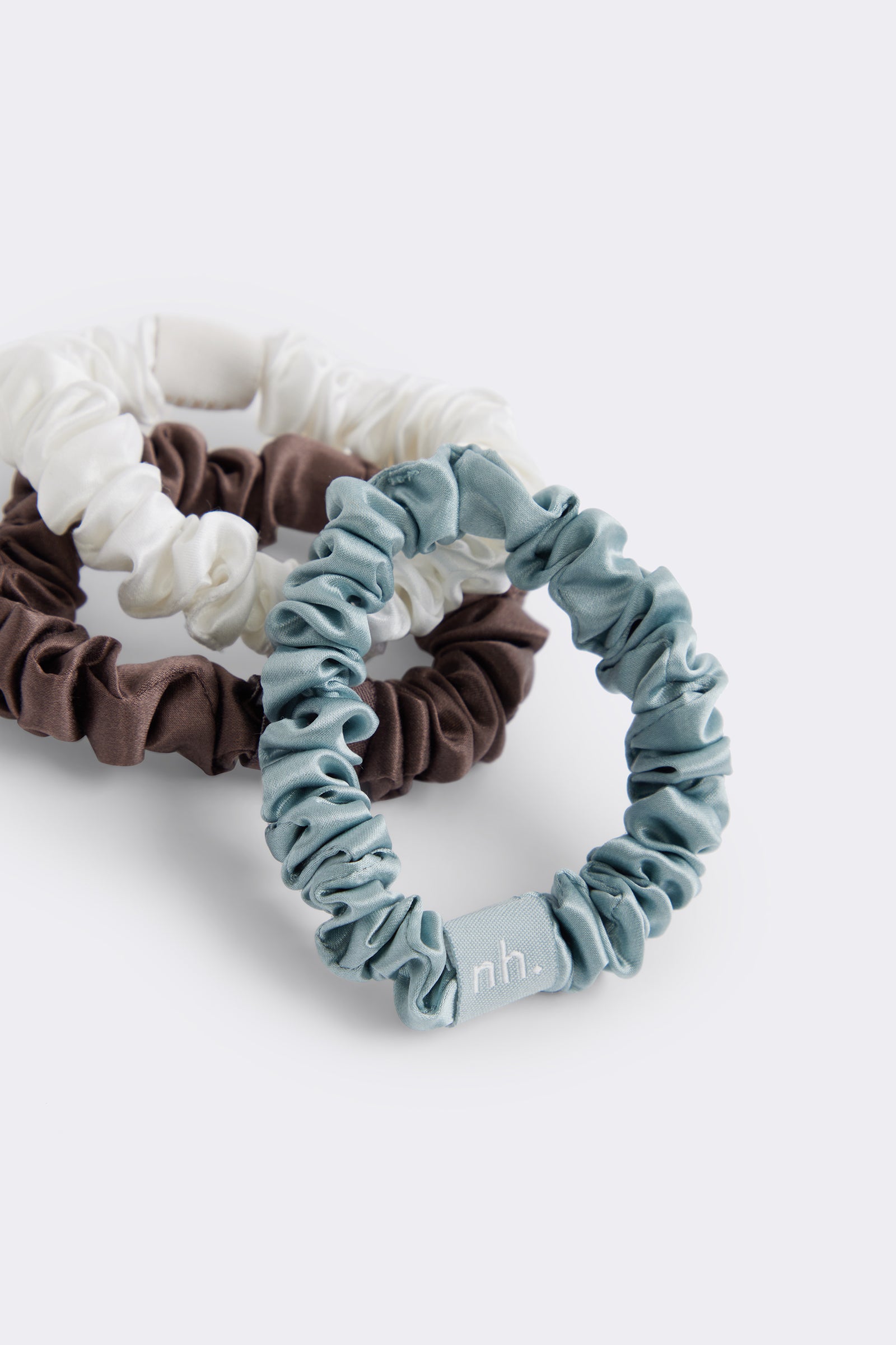Silk Scrunchies Set Of 3 Multi 