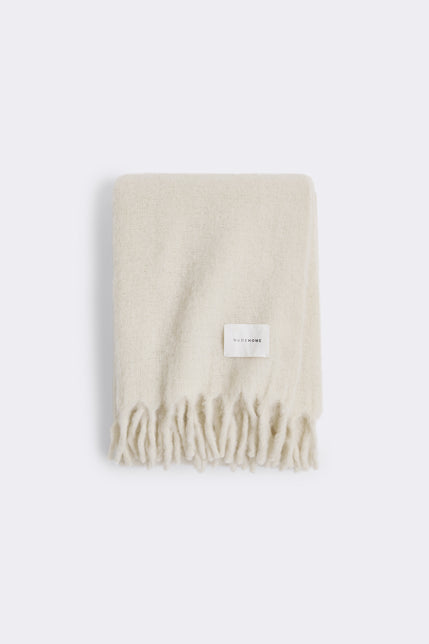 Wool Throw Oat Milk 