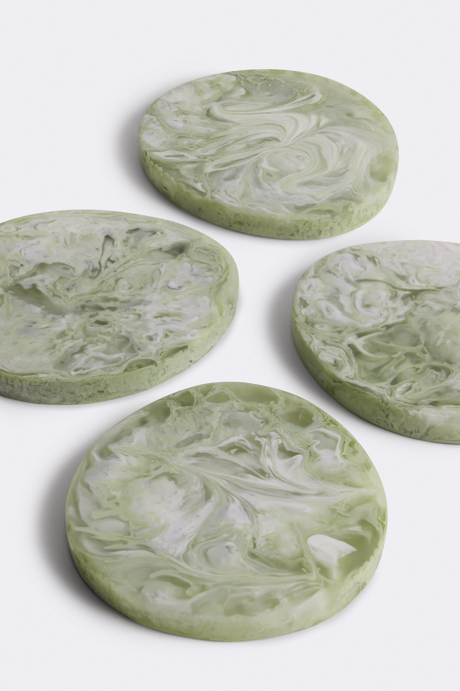 Resin Coasters Set 4 Pistachio 