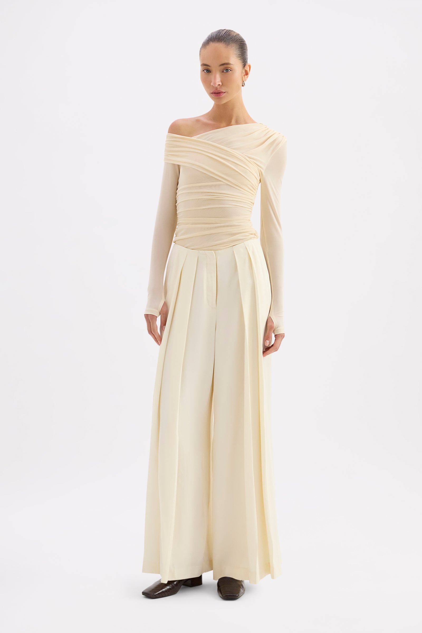 Saphira Wide Leg Pant Champagne 