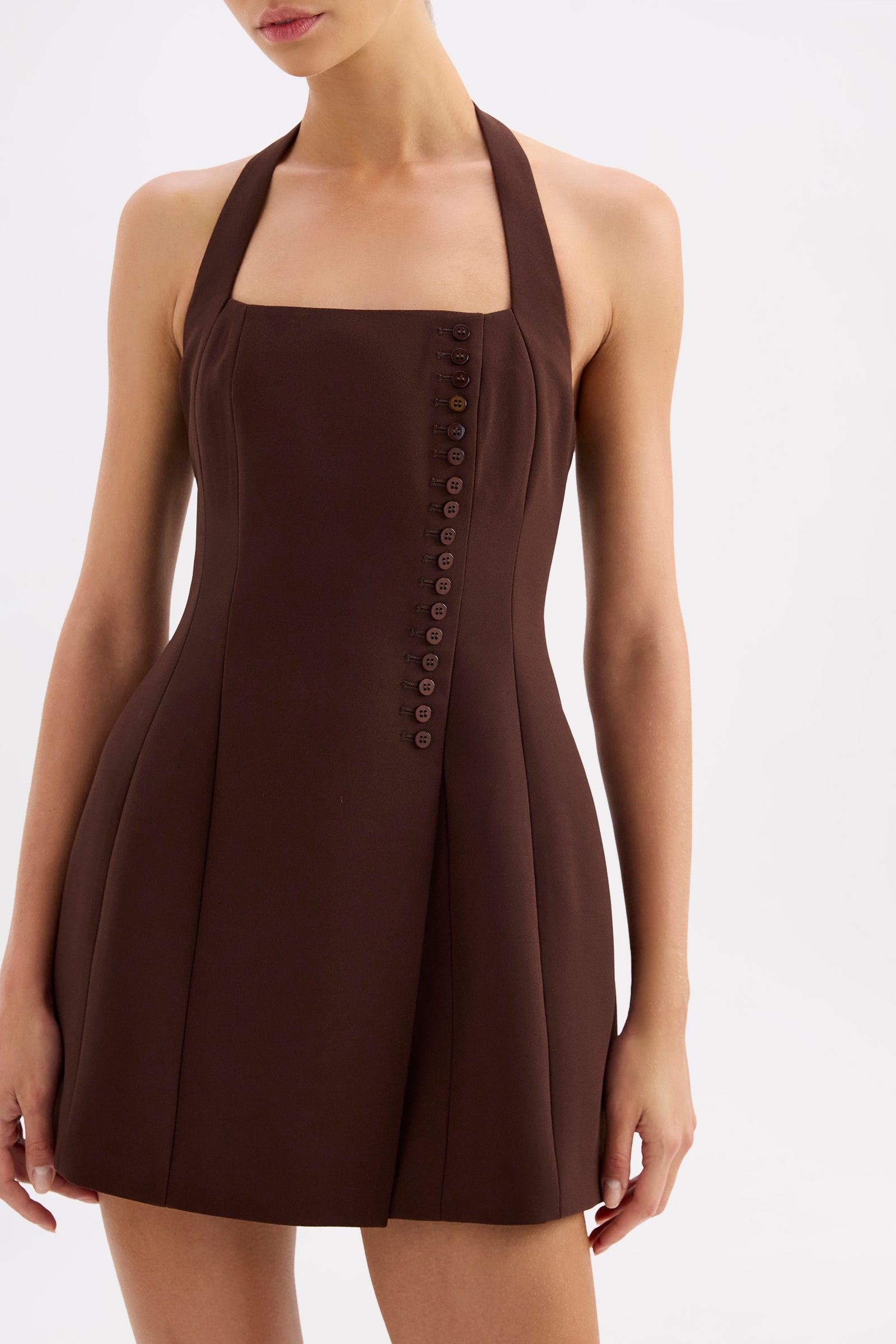 Ophelia Mini Dress Dark Chocolate 