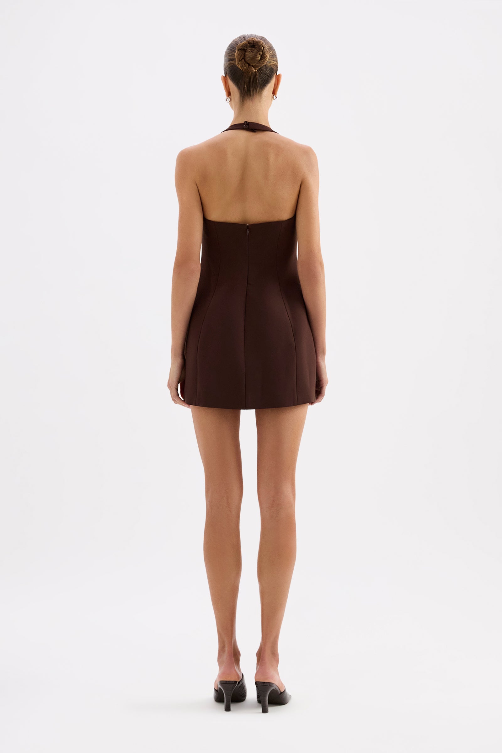 Ophelia Mini Dress Dark Chocolate 