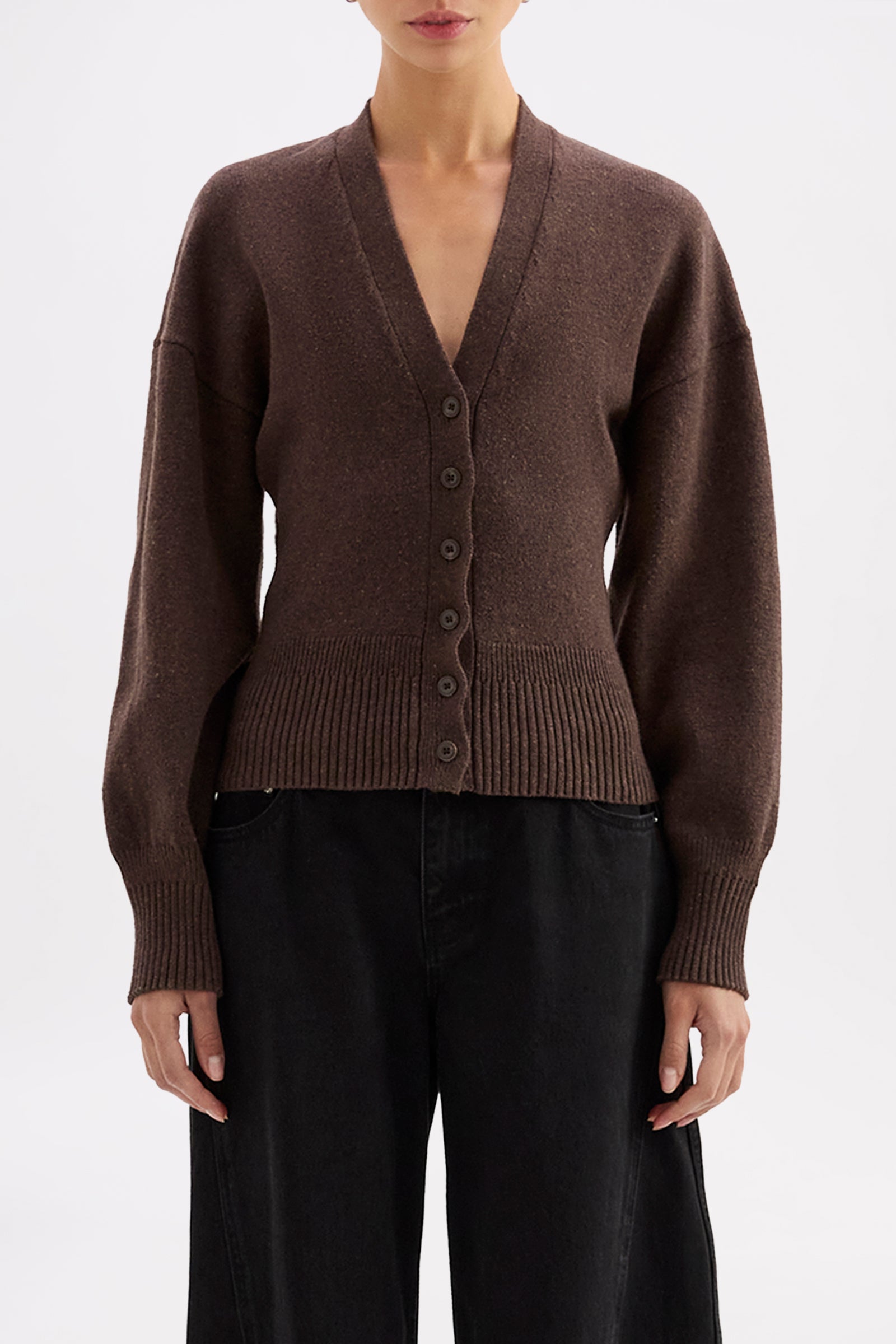 Nile Cardigan Dark Chocolate 
