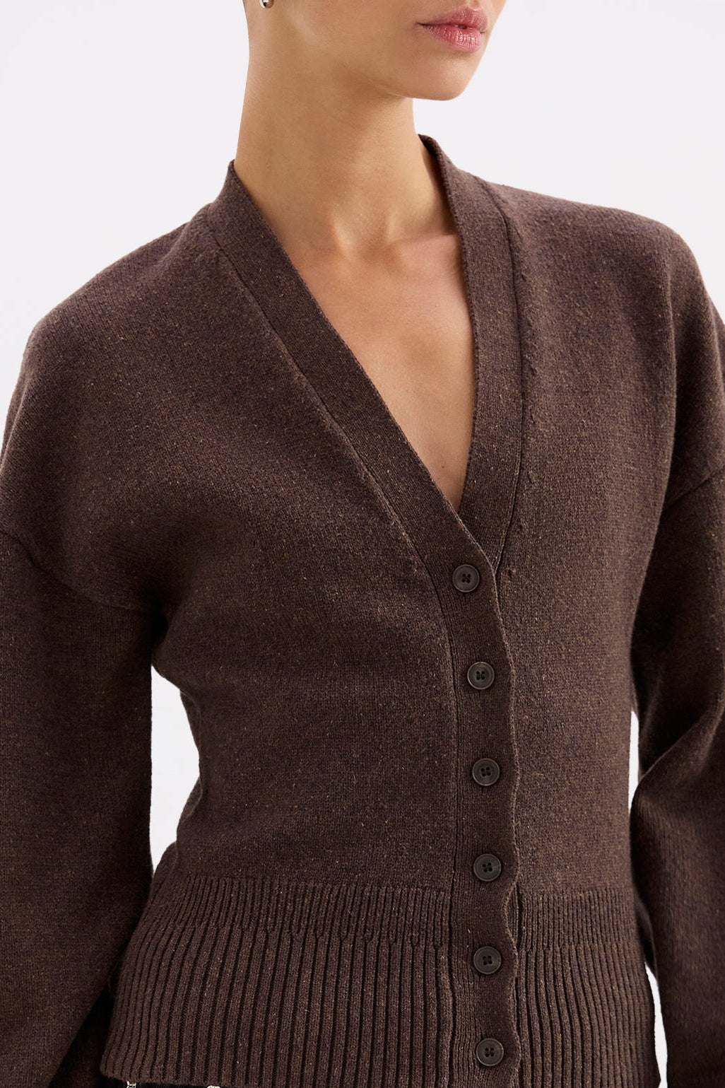 Nile Cardigan Dark Chocolate 