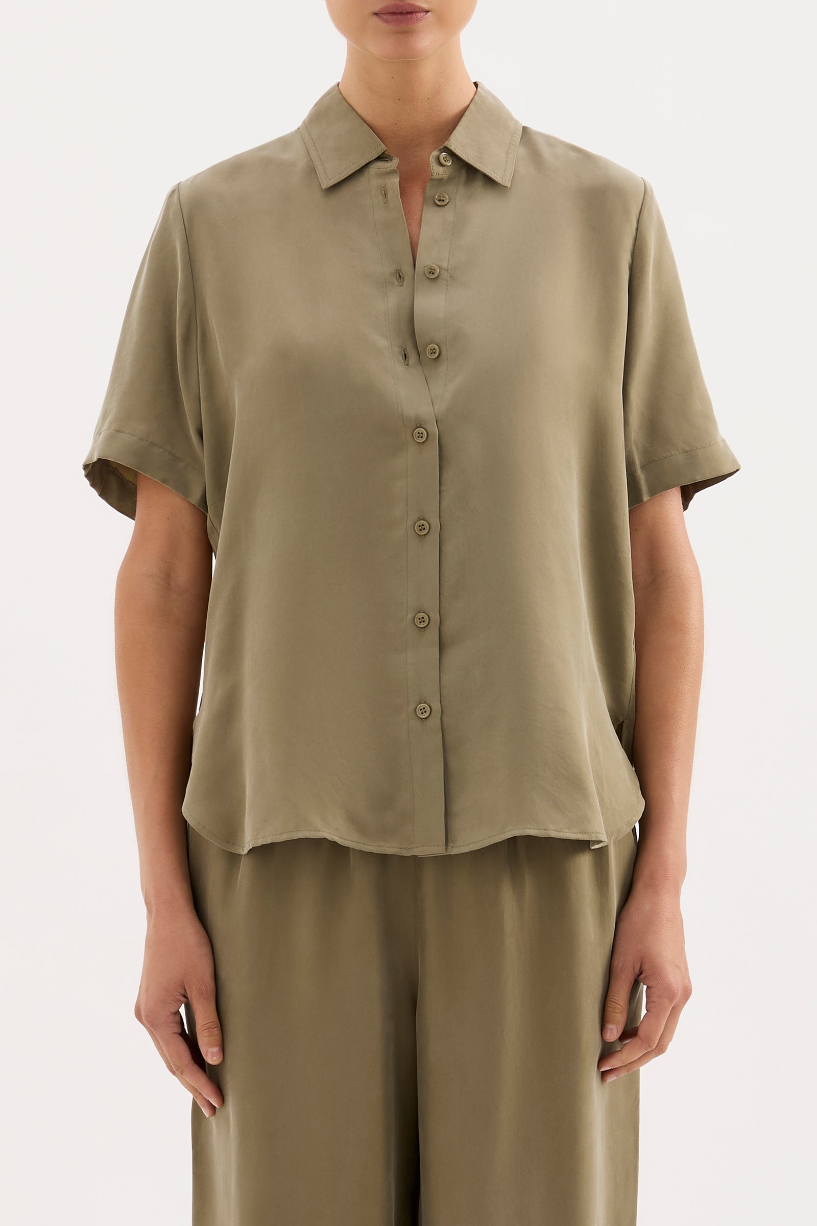 Dara Cupro Shirt Sage 