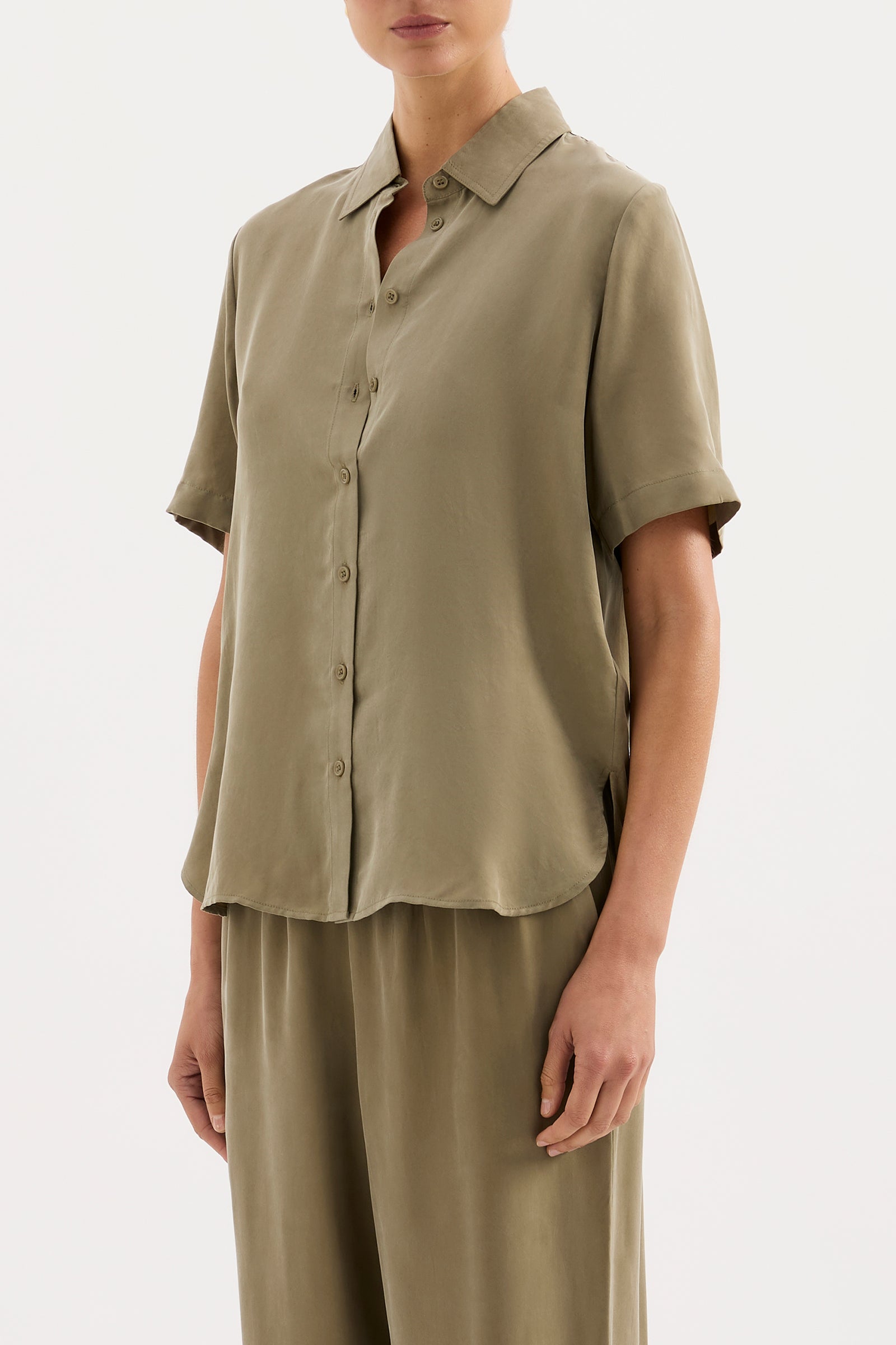 Dara Cupro Shirt Sage 