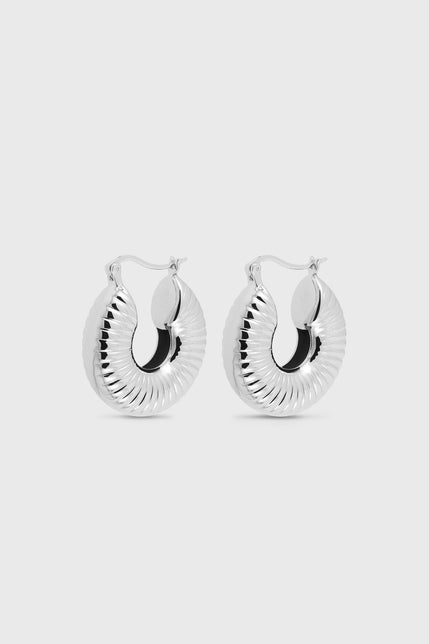 Maeve Large Hoops Silver 