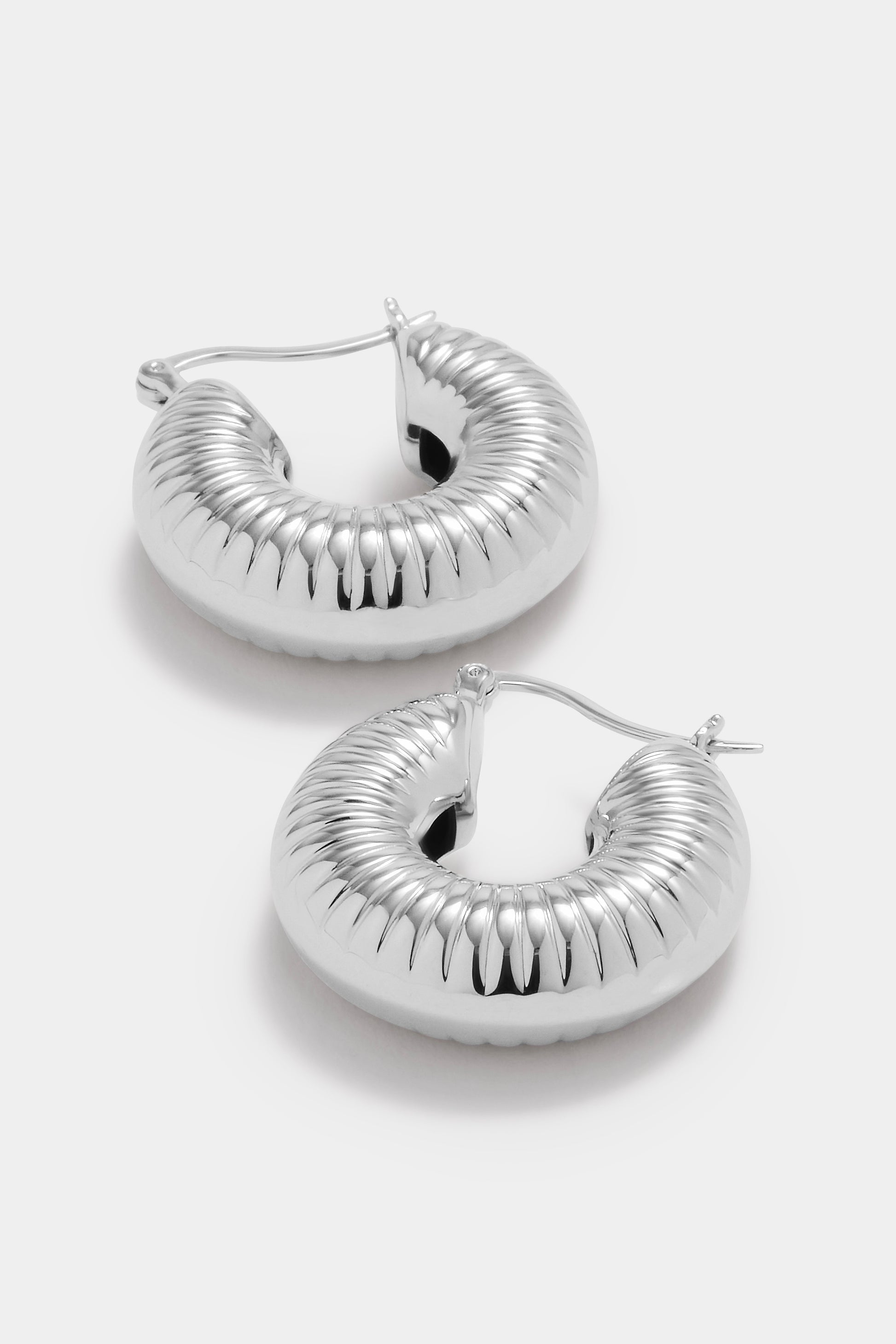 Maeve Large Hoops Silver 