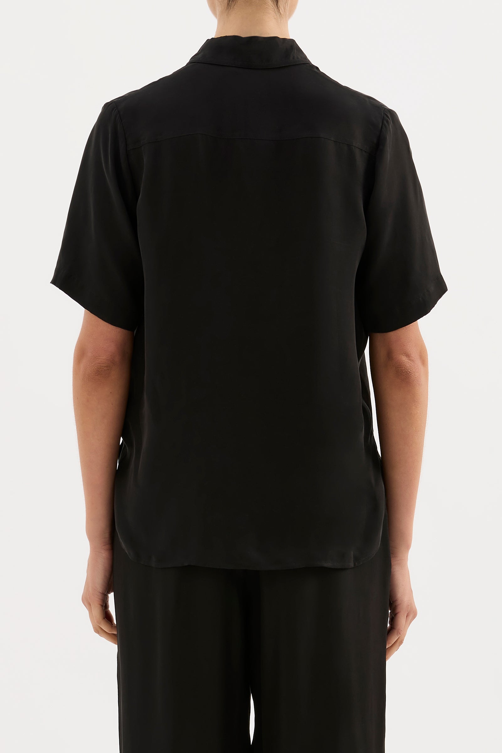 Dara Cupro Shirt Black 