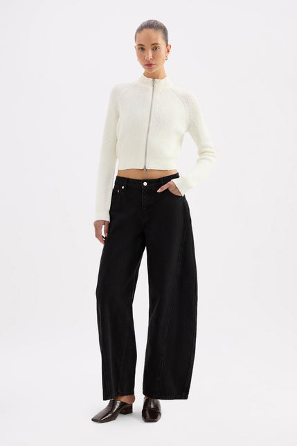 Silvie Wide Leg Jean Black 