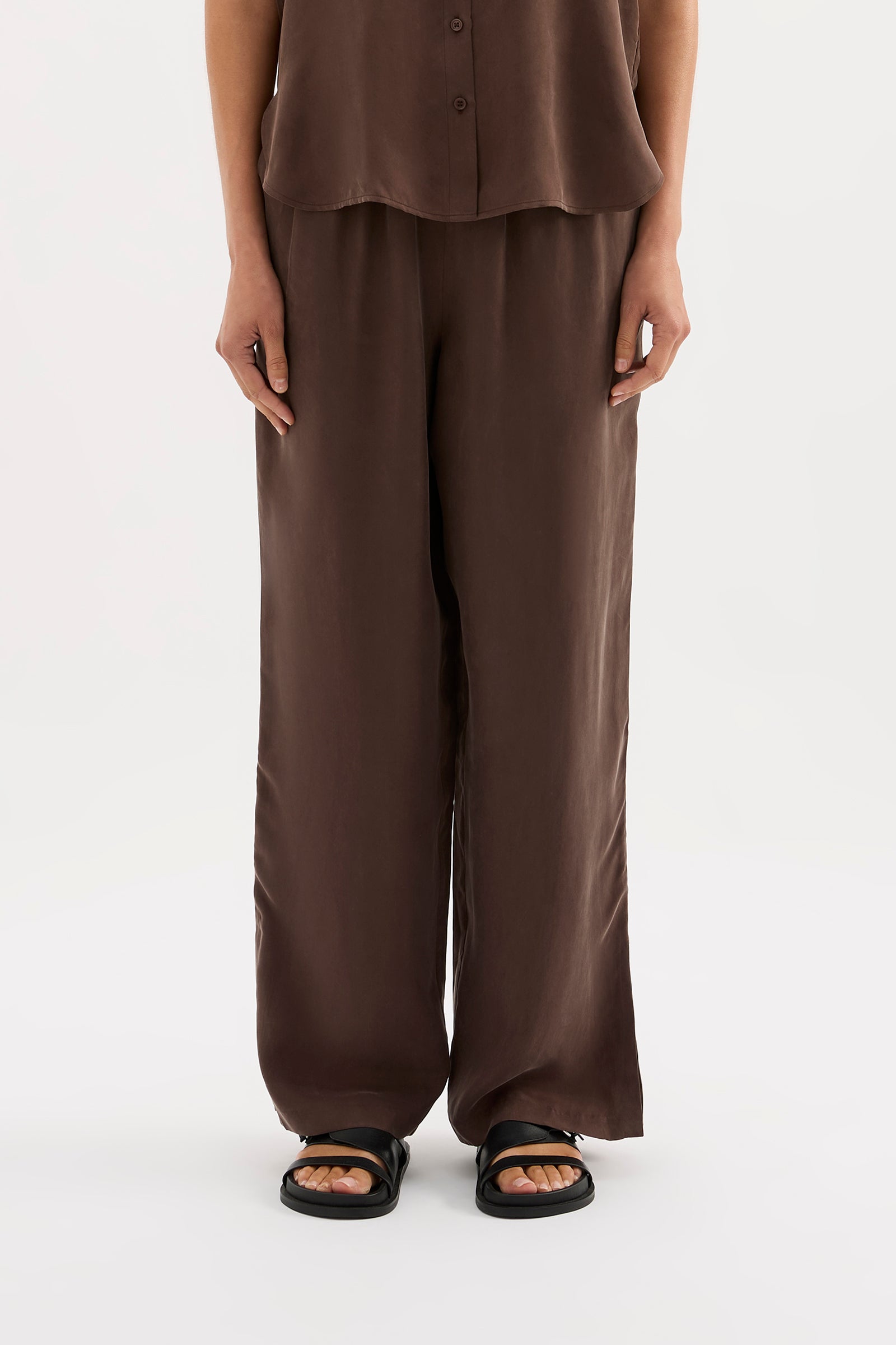 Dara Cupro Pant Chocolate 