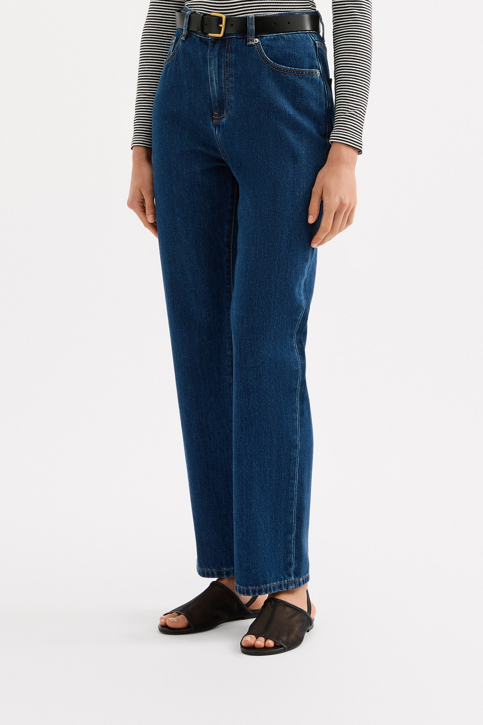 Organic Straight Leg Jean Force Blue 