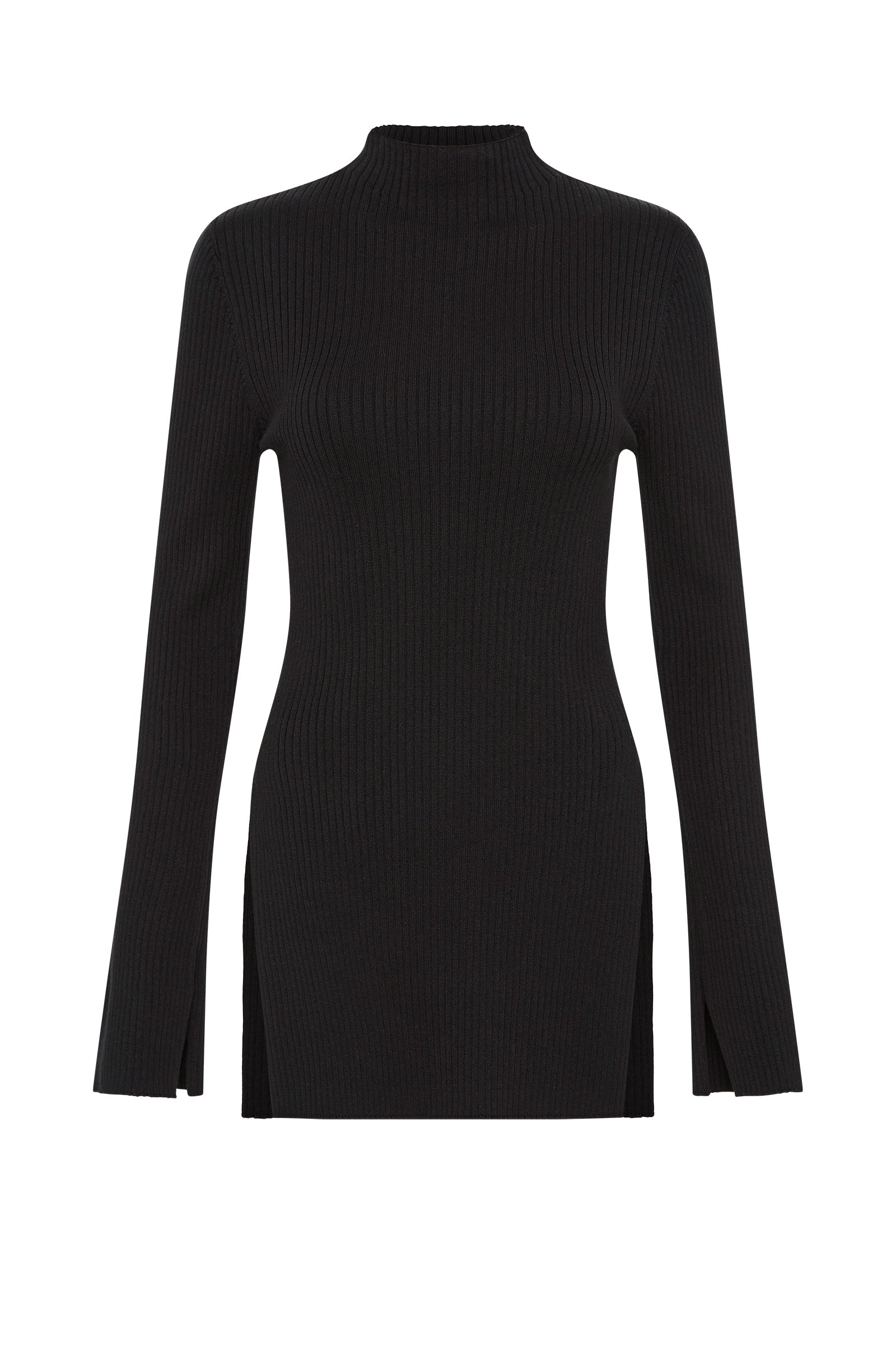 Malo Knit Tunic Black 