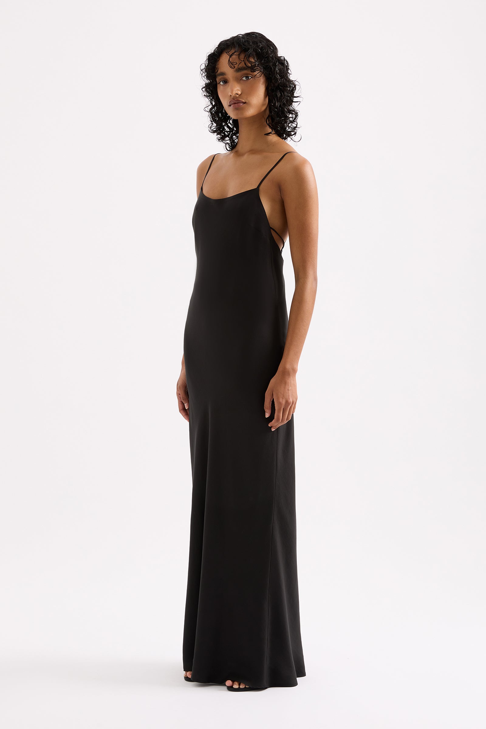 Greta Slip Dress Black 