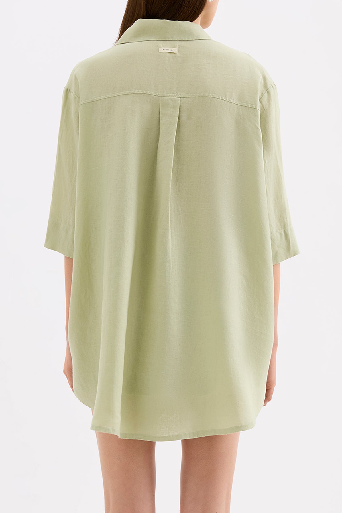Lounge Linen Longline Shirt & Short Set 
