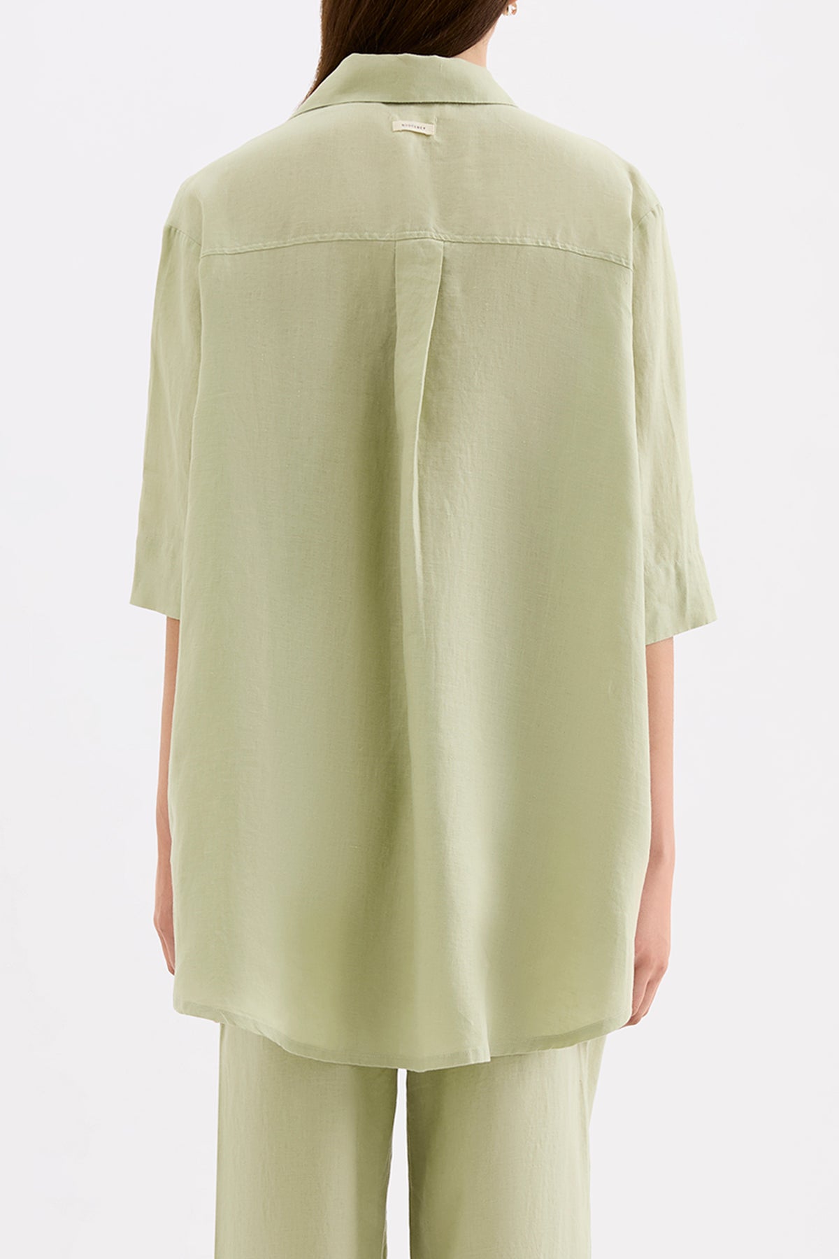 Lounge Linen Longline Shirt & Crop Pant Set 