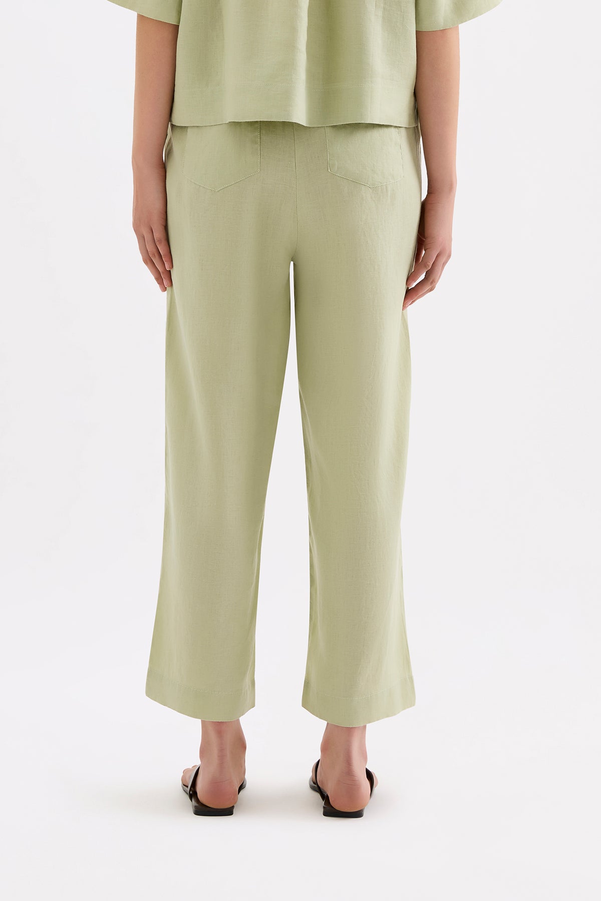 Lounge Linen Shirt & Crop Pant Set 