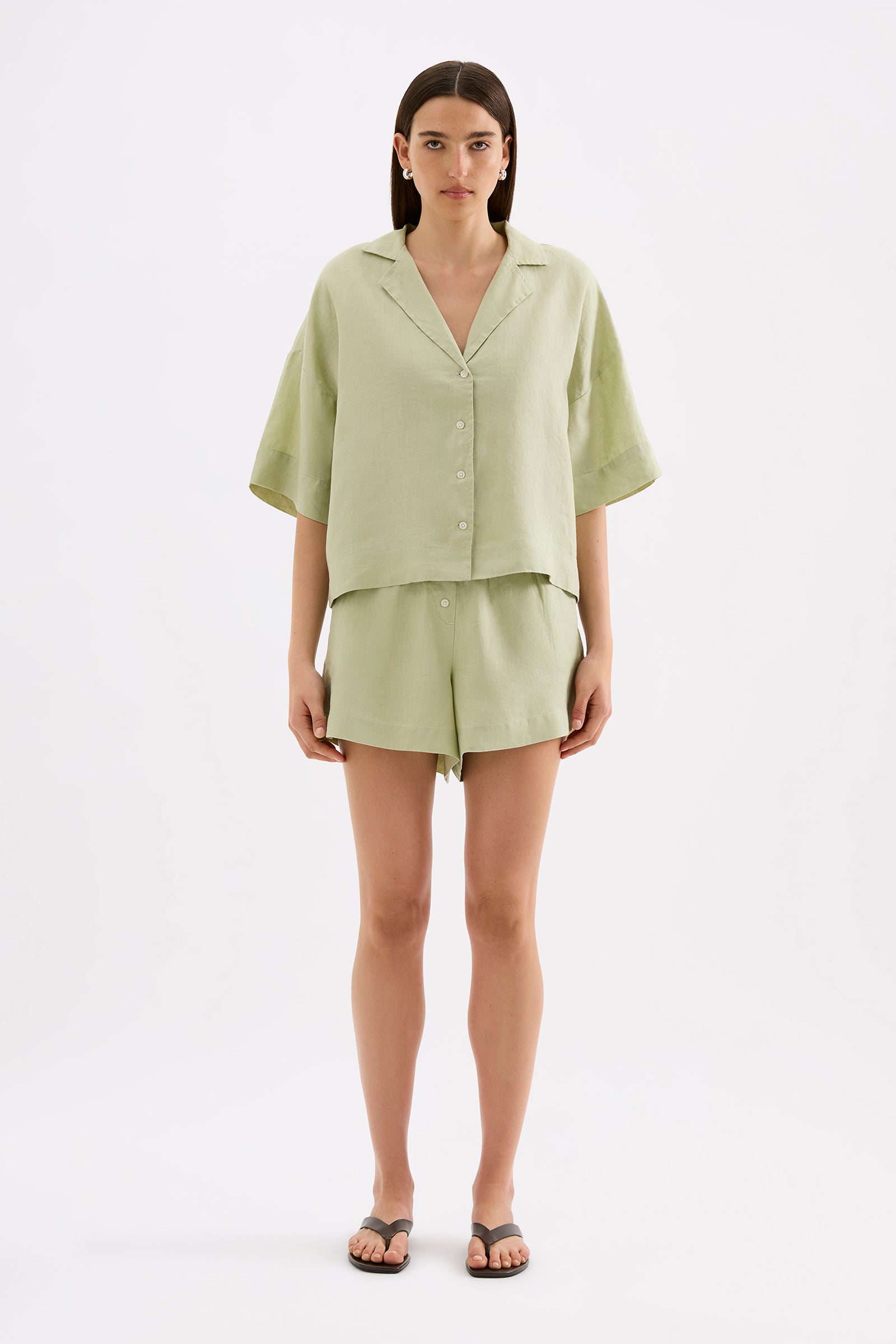 Lounge Linen Shirt Dew 