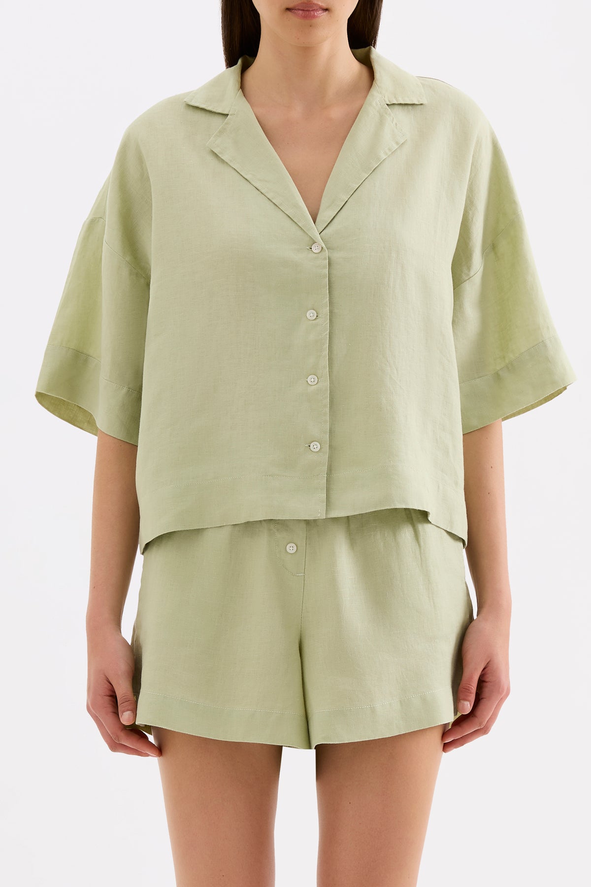 Lounge Linen Shirt & Short Set 