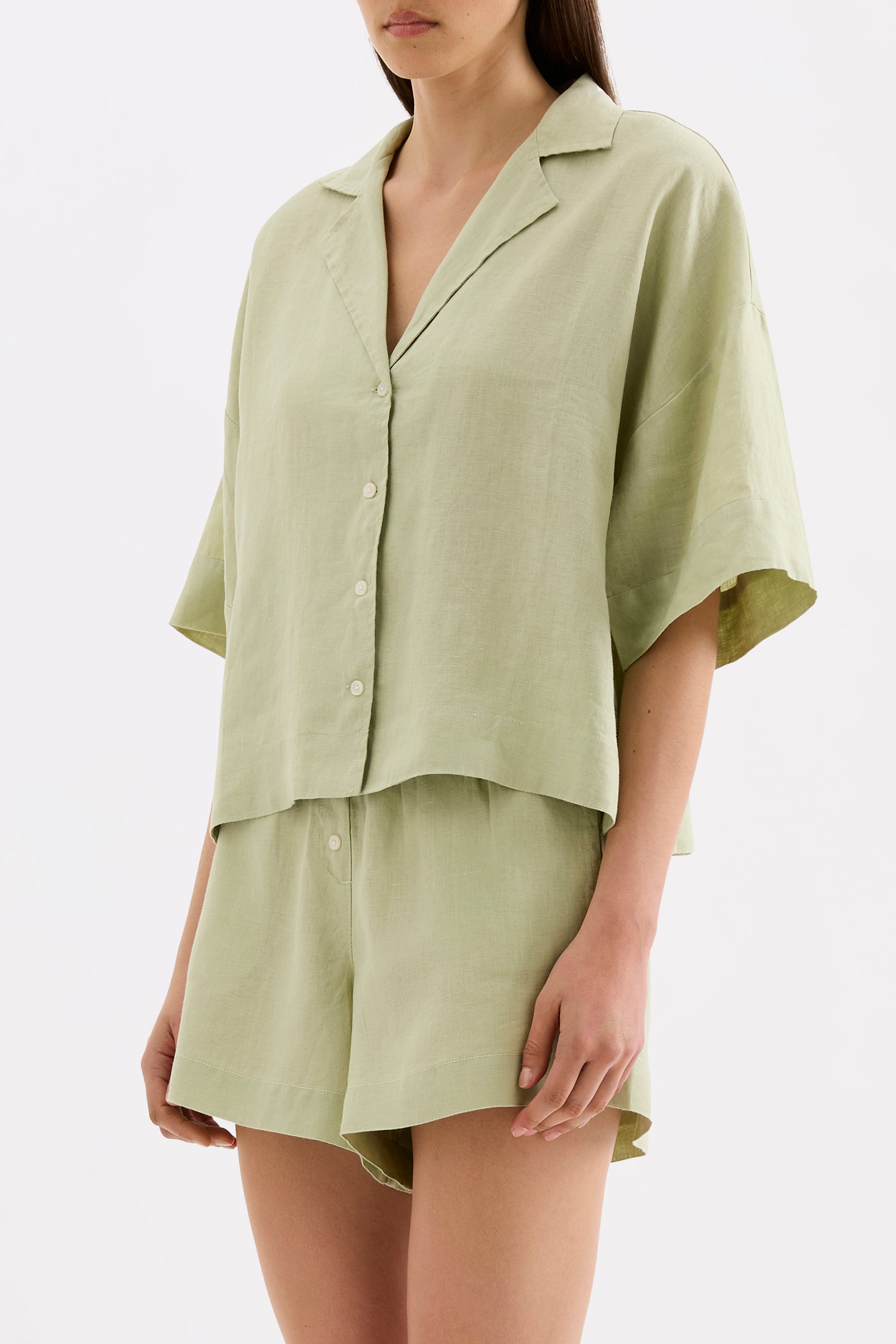 Lounge Linen Shirt Dew 
