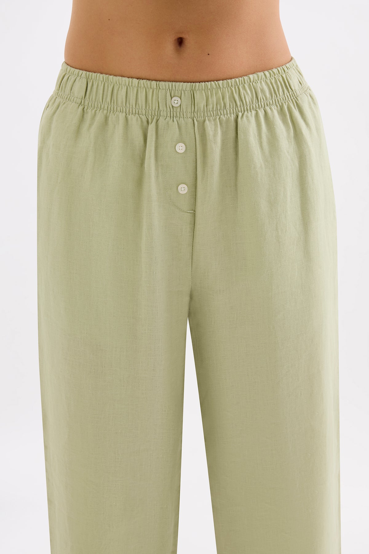 Lounge Linen Longline Shirt & Crop Pant Set 