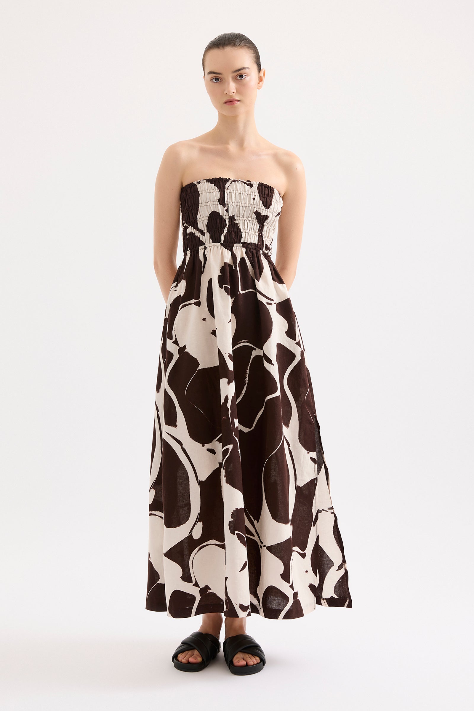 Ombra Shirred Maxi Dress Ombra 