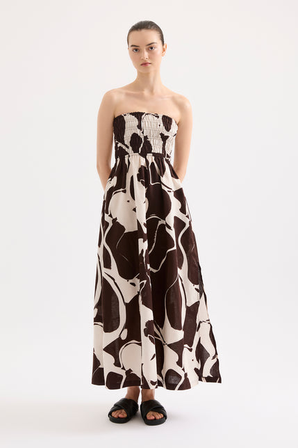 Ombra Shirred Maxi Dress Ombra 