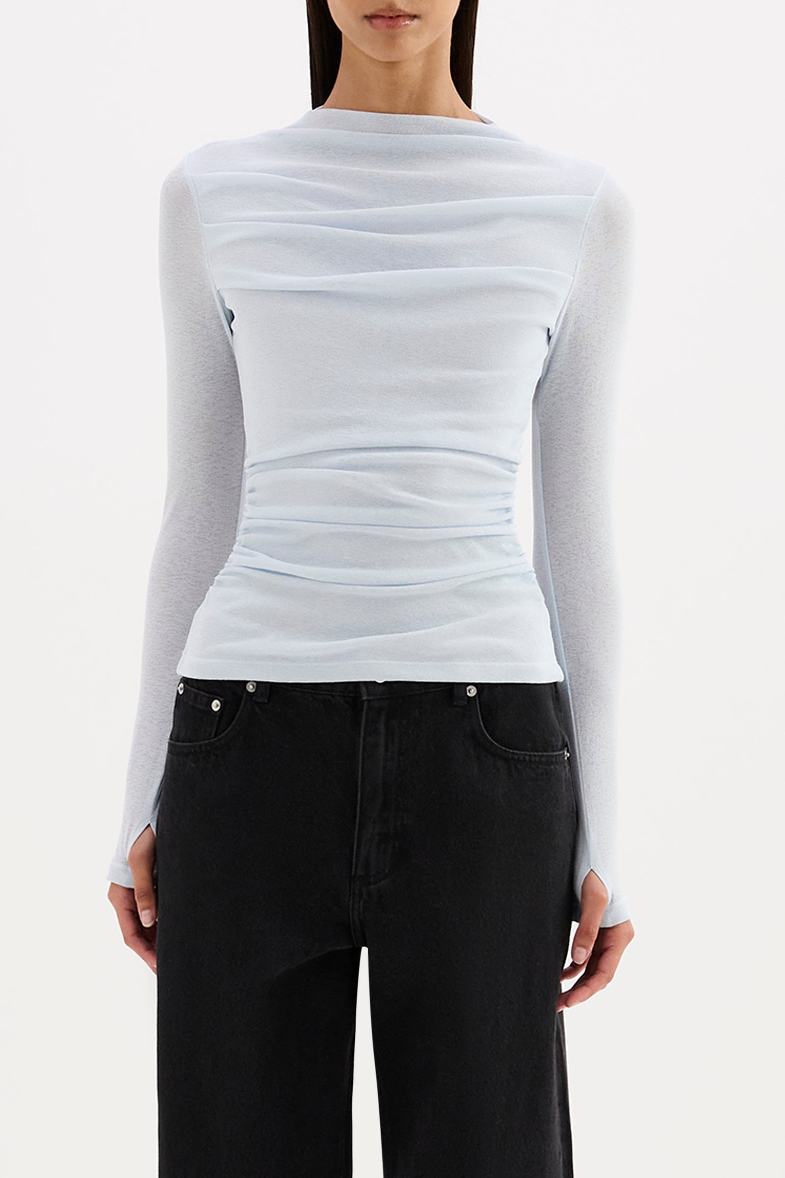 Calista Mesh Ls Top Glacier 