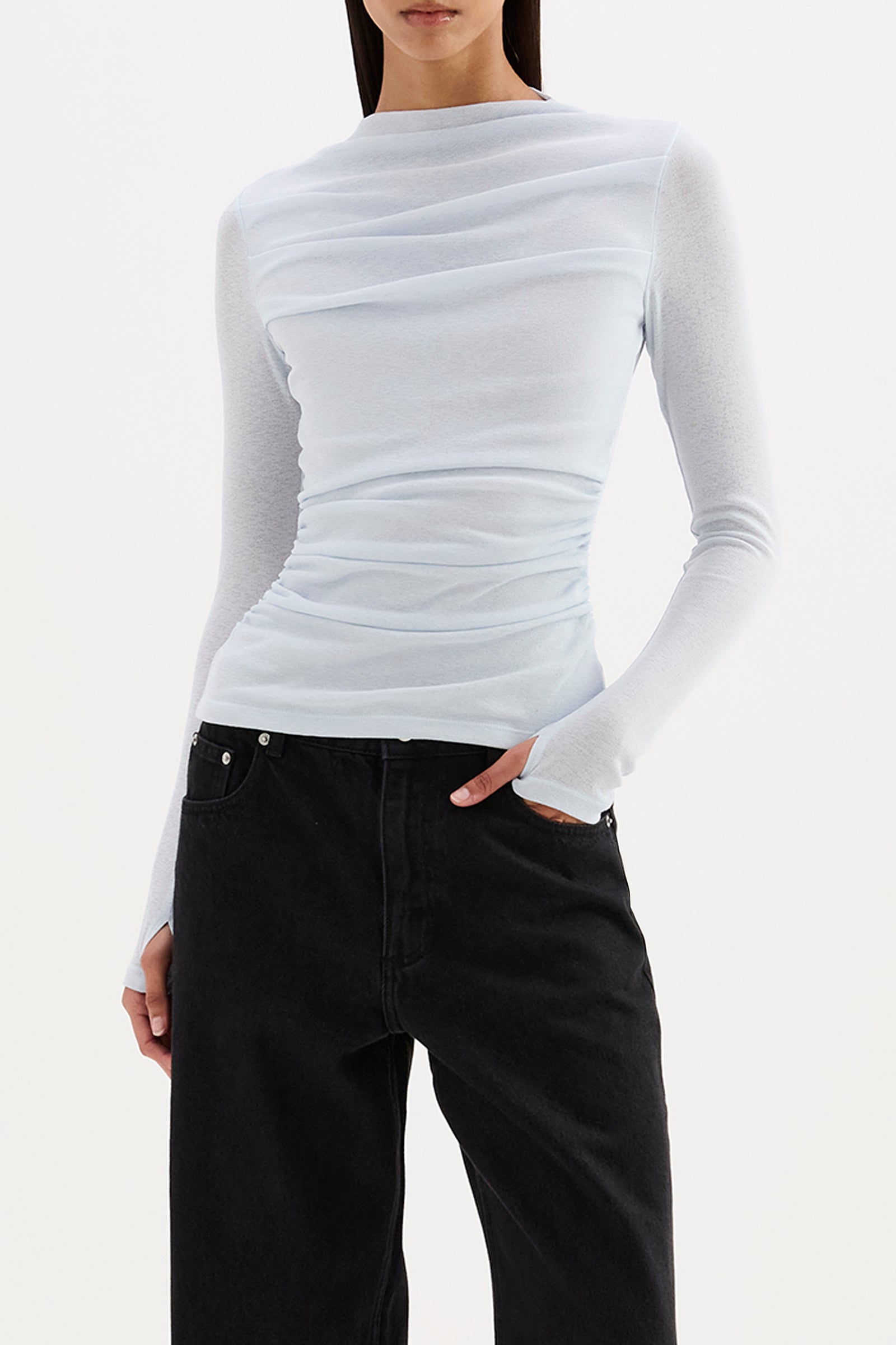 Calista Mesh Ls Top Glacier 